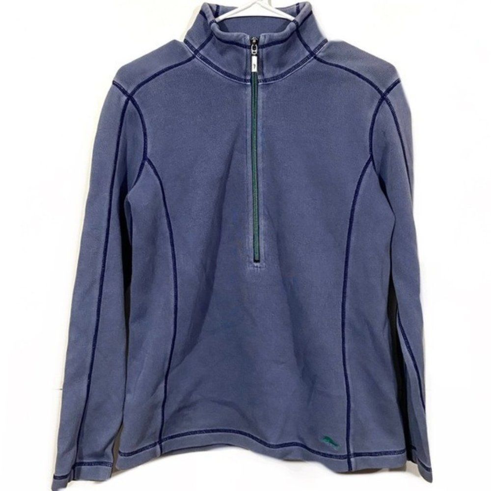 Tommy Bahama Blue Half Zip Cold Weather Sweater